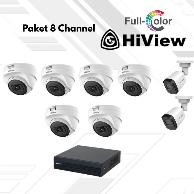 Paket CCTV HiView Full Color 8 Channel