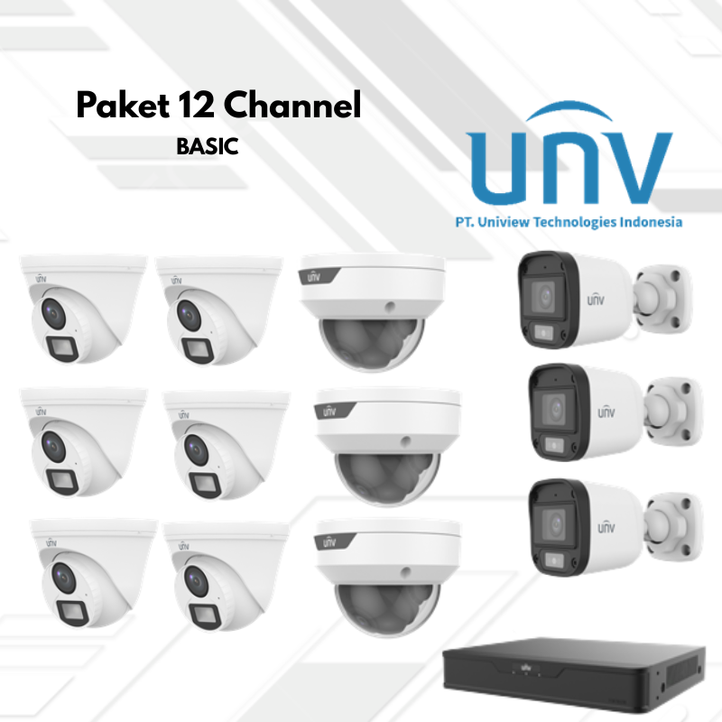 Paket CCTV UNV Basic 12 Channel