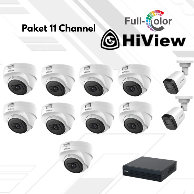 Paket CCTV HiView Full Color 11 Channel