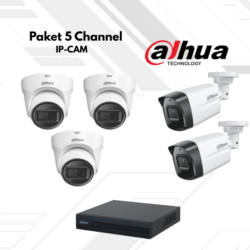 Paket CCTV Dahua IP Camera 5 Channel