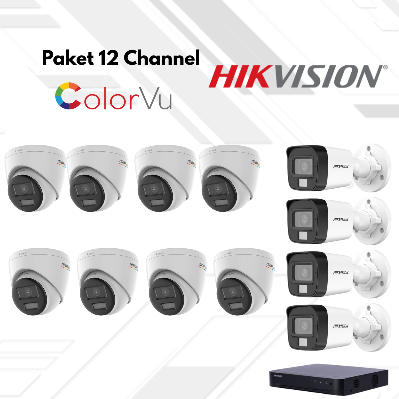 Paket CCTV HikVision Full Color 12 Channel