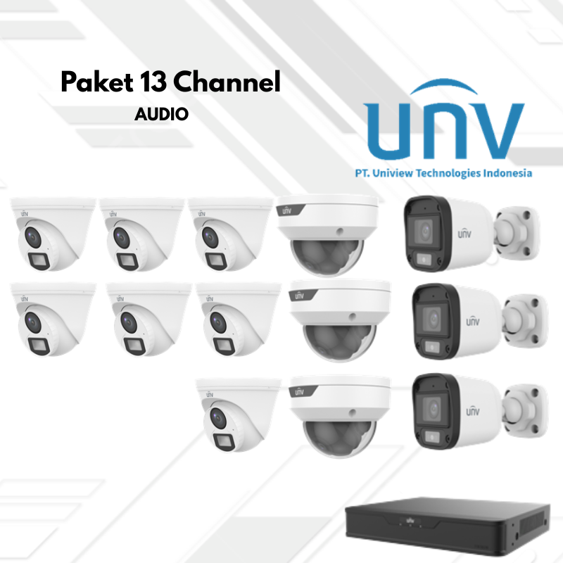 Paket CCTV UNV Audio 13 Channel