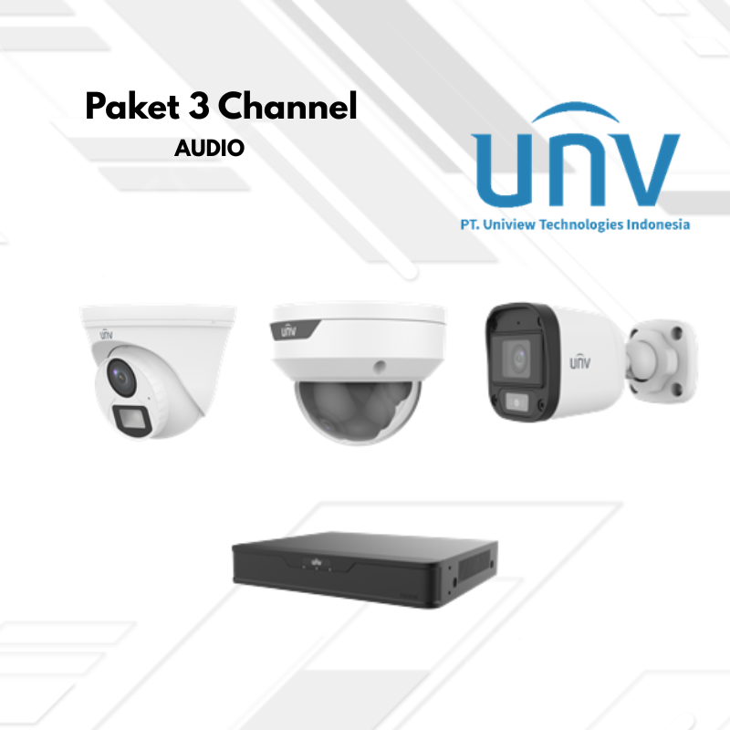 Paket CCTV UNV Audio 3 Channel