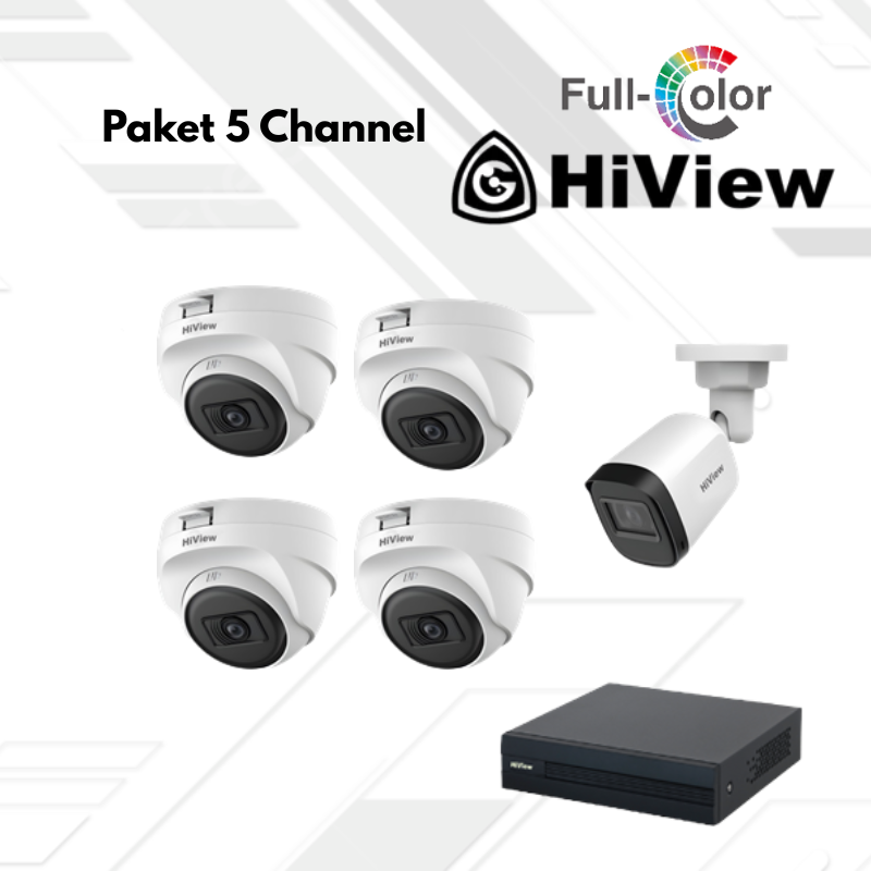 Paket CCTV HiView Full Color 5 Channel