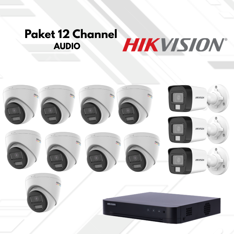 Paket CCTV HikVision Audio 12 Channel