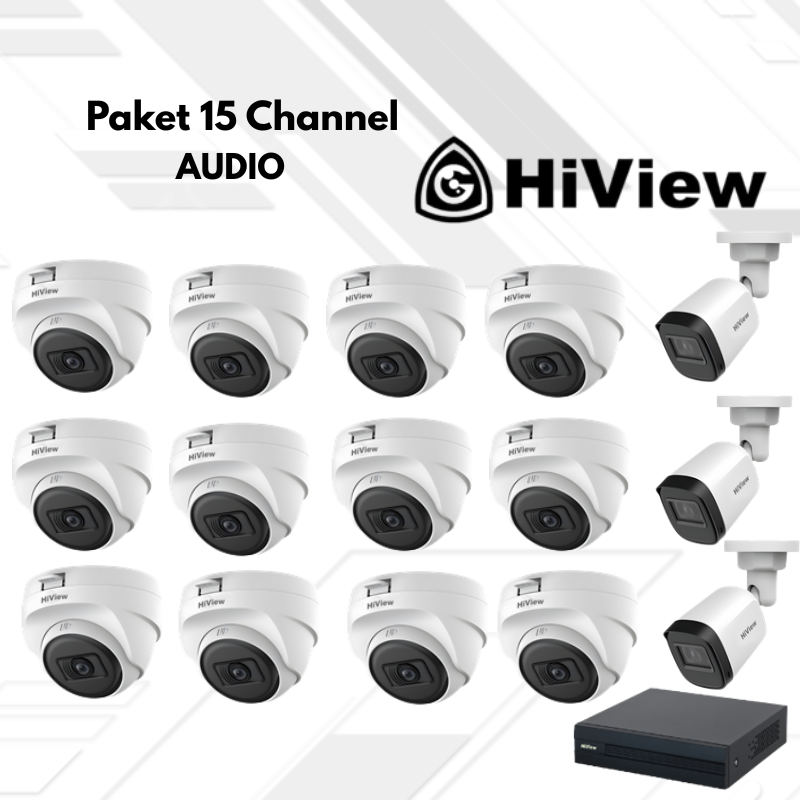 Paket CCTV HiView Audio 15 Channel