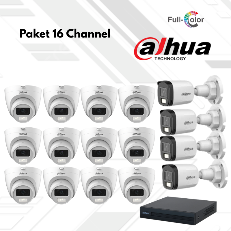 Paket CCTV Dahua Full Color 16 Channel
