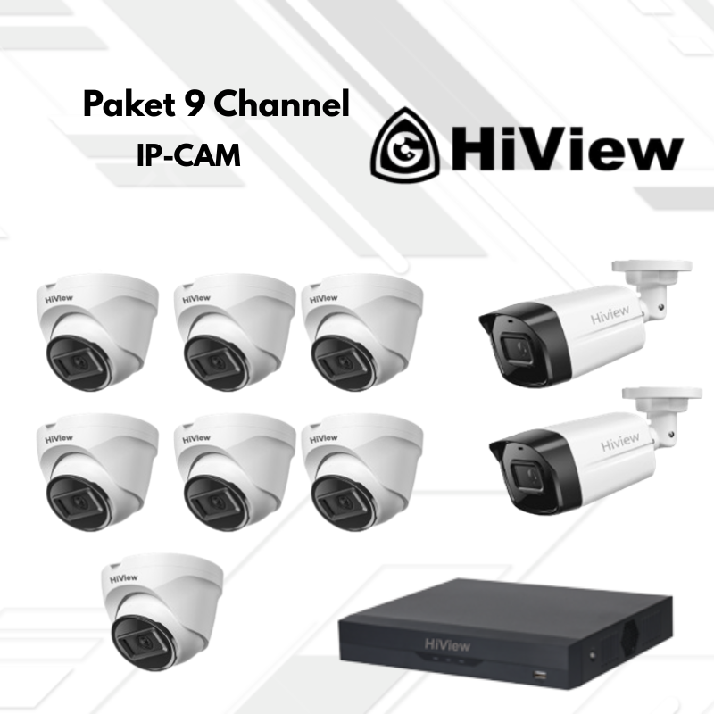 Paket CCTV HiView Ip Camera 9 Channel