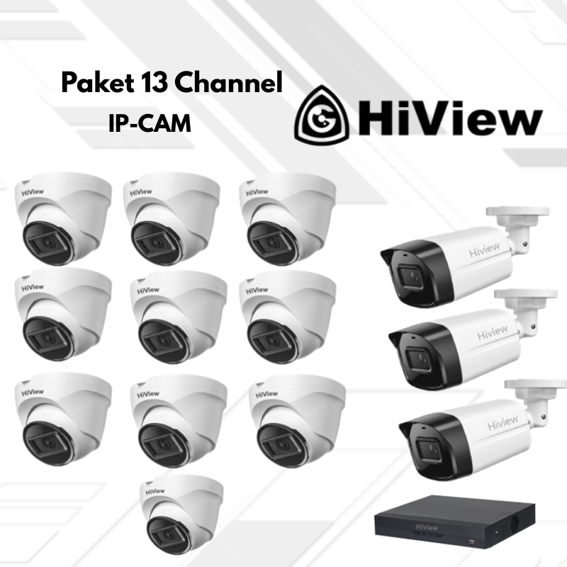 Paket CCTV HiView Ip Camera 13 Channel