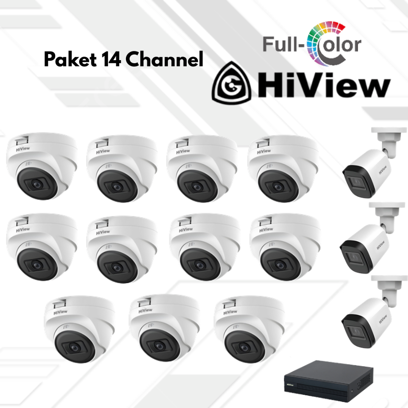 Paket CCTV HiView Full Color 14 Channel