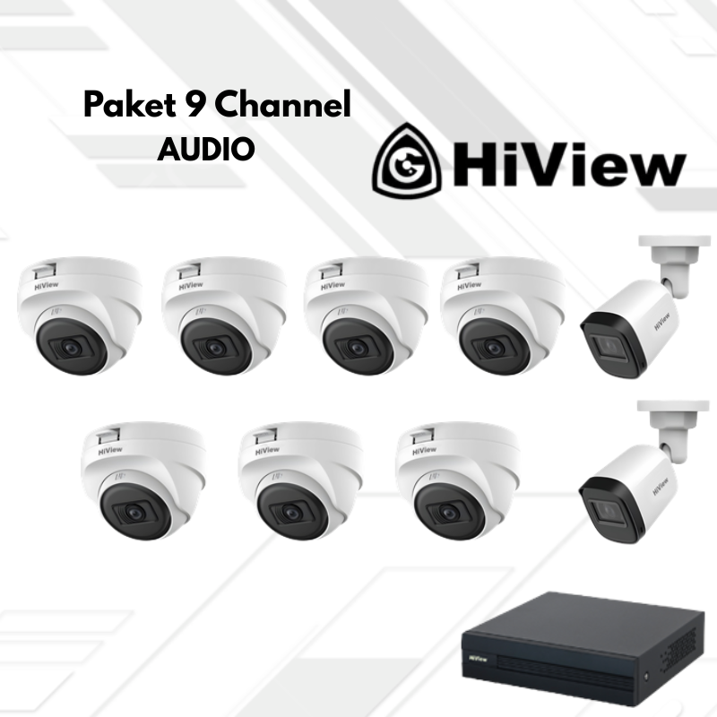 Paket CCTV HiView Audio 9 Channel