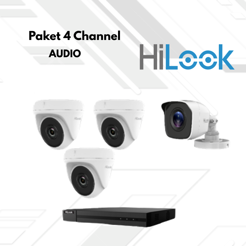 Paket CCTV HiLook Audio 4 Channel