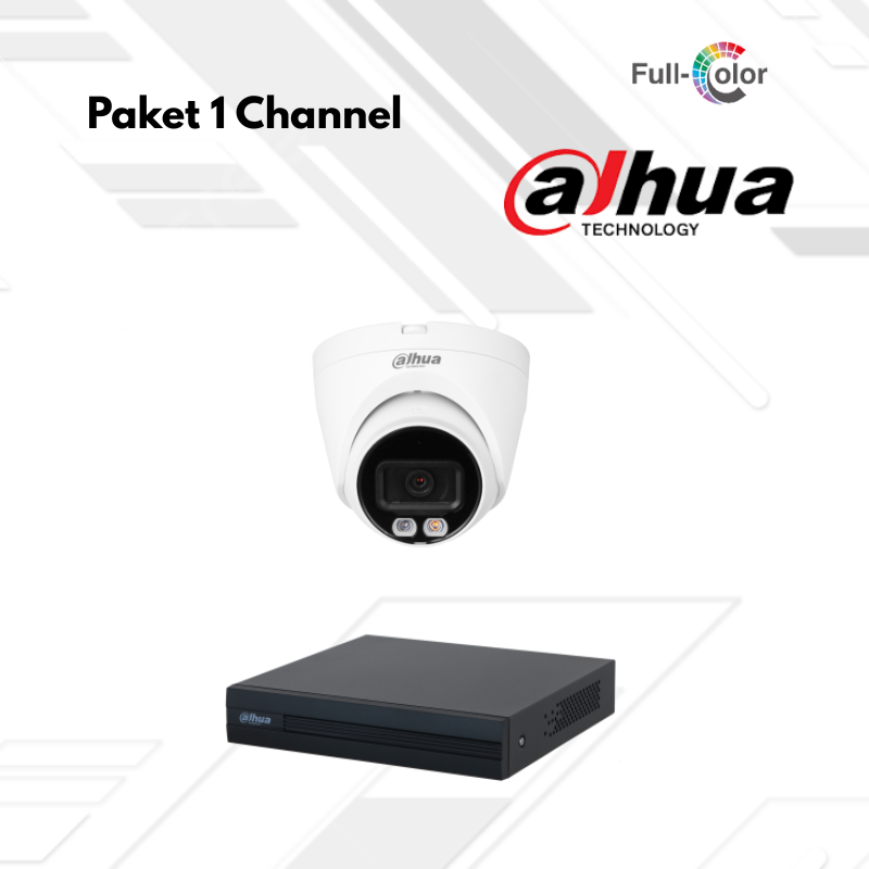 Paket CCTV Dahua Full Color 1 Channel
