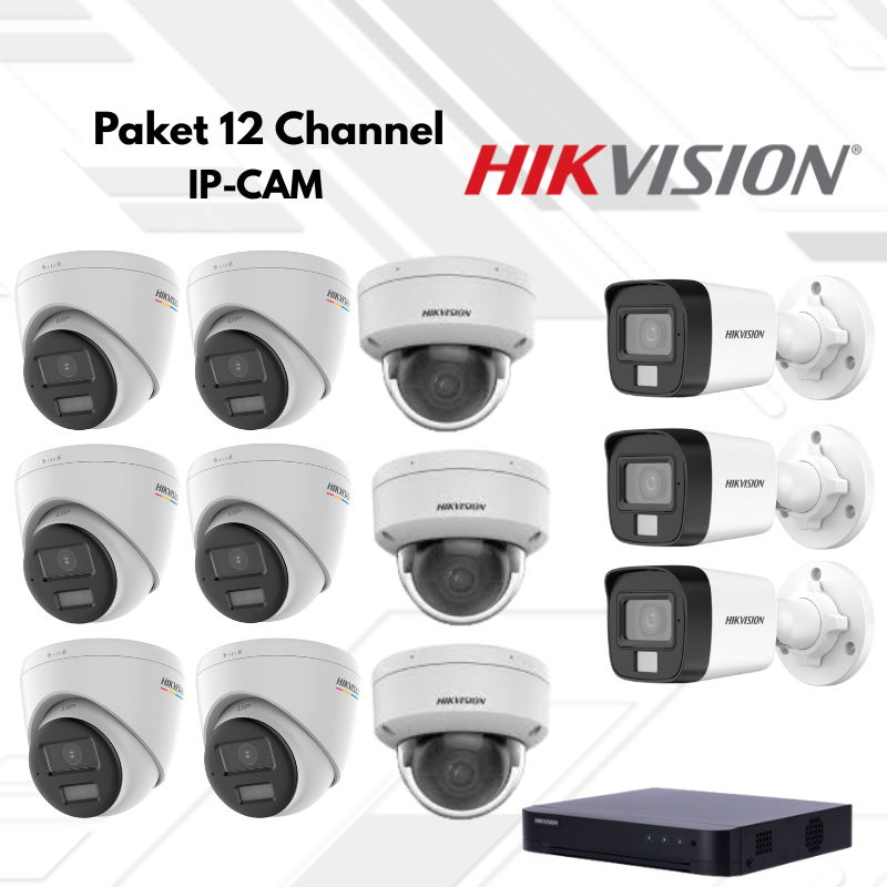 Paket CCTV HikVision Ip Camera 12 Channel