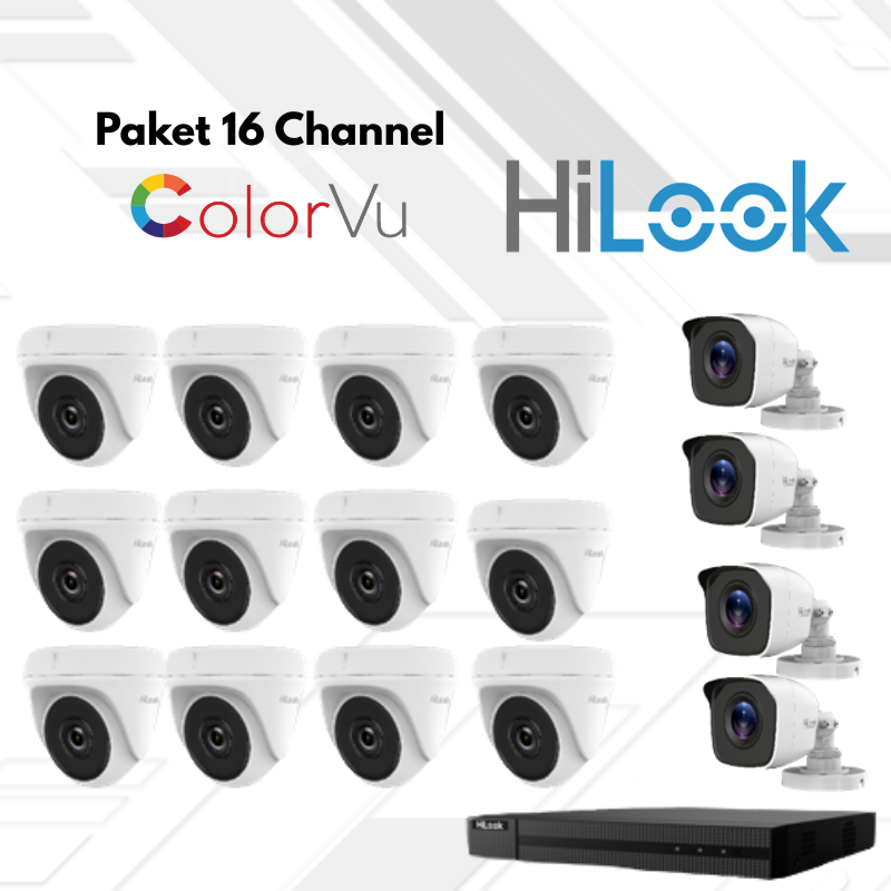 Paket CCTV HiLook FullColor 16 Channel