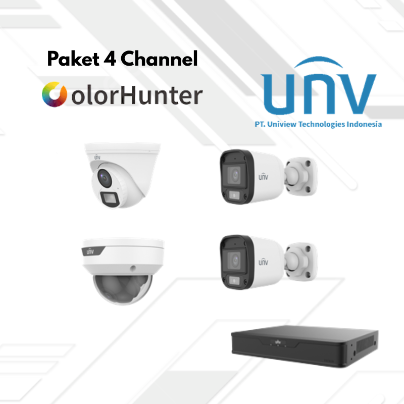Paket CCTV UNV Full Color 4 Channel
