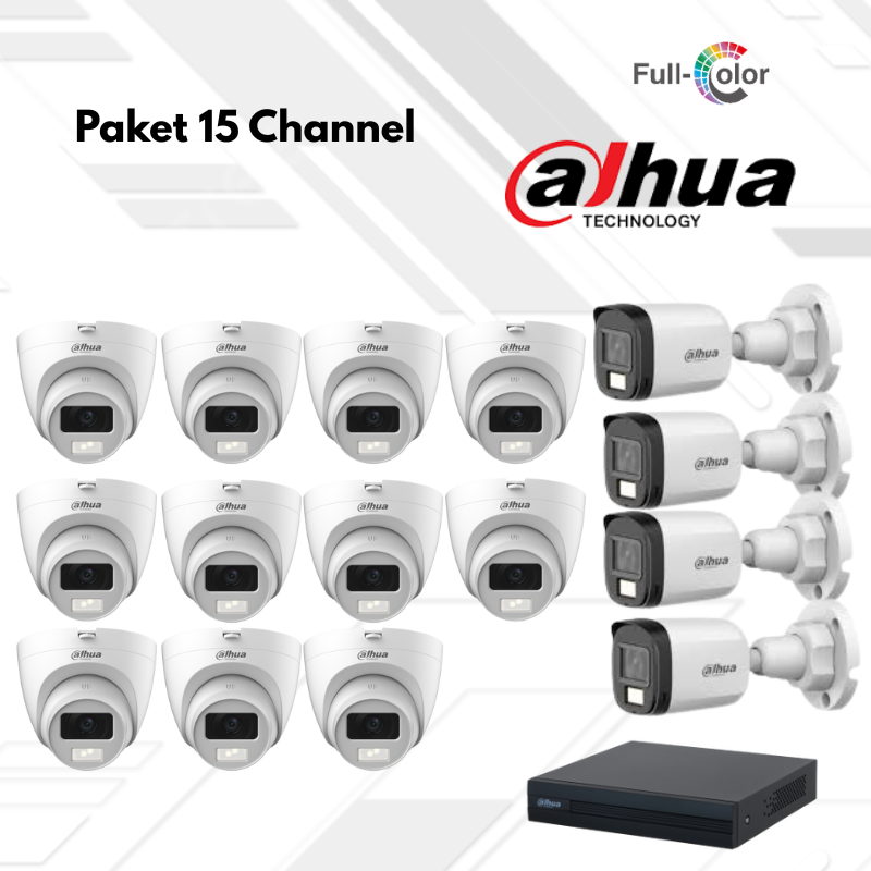 Paket CCTV Dahua Full Color 15 Channel