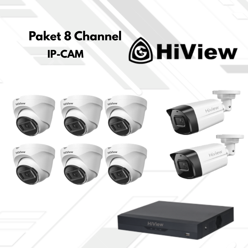 Paket CCTV HiView Ip Camera 8 Channel
