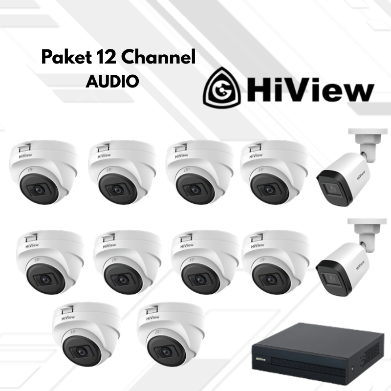 Paket CCTV HiView Audio 12 Channel