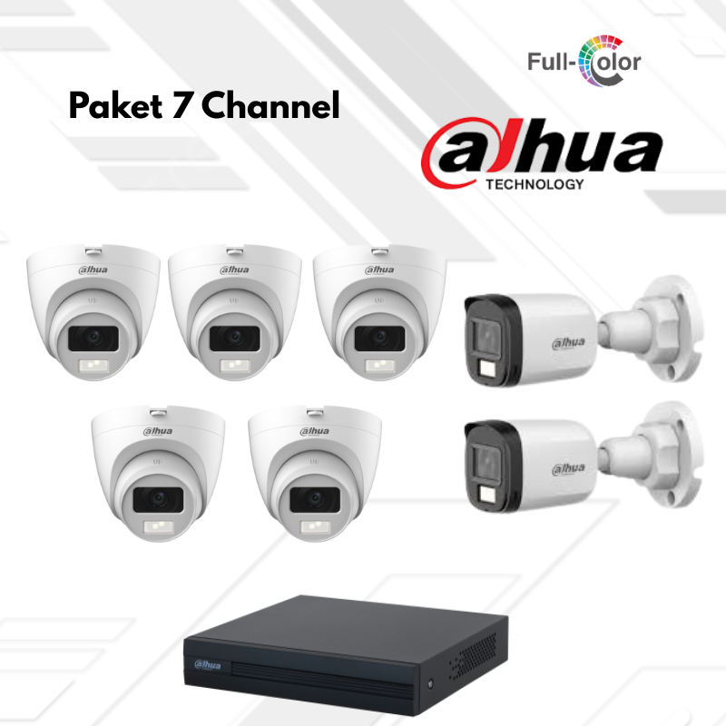 Paket CCTV Dahua Full Color 7 Channel
