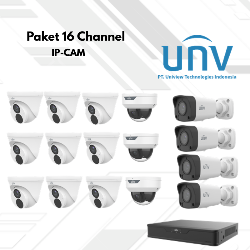 Paket CCTV UNV Ip Camera 16 Channel