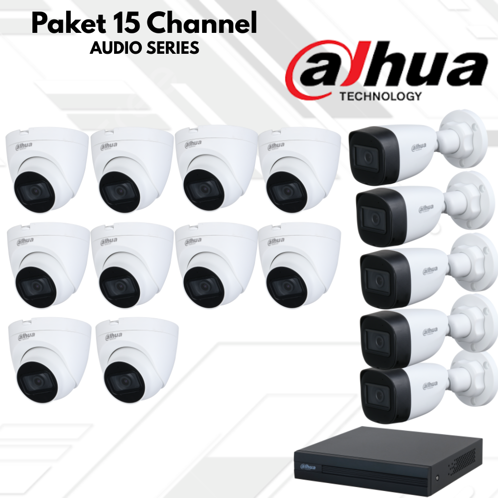 Paket CCTV Dahua Audio 15 Channel