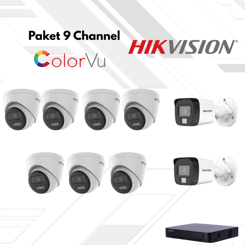 Paket CCTV HikVision Full Color 9 Channel