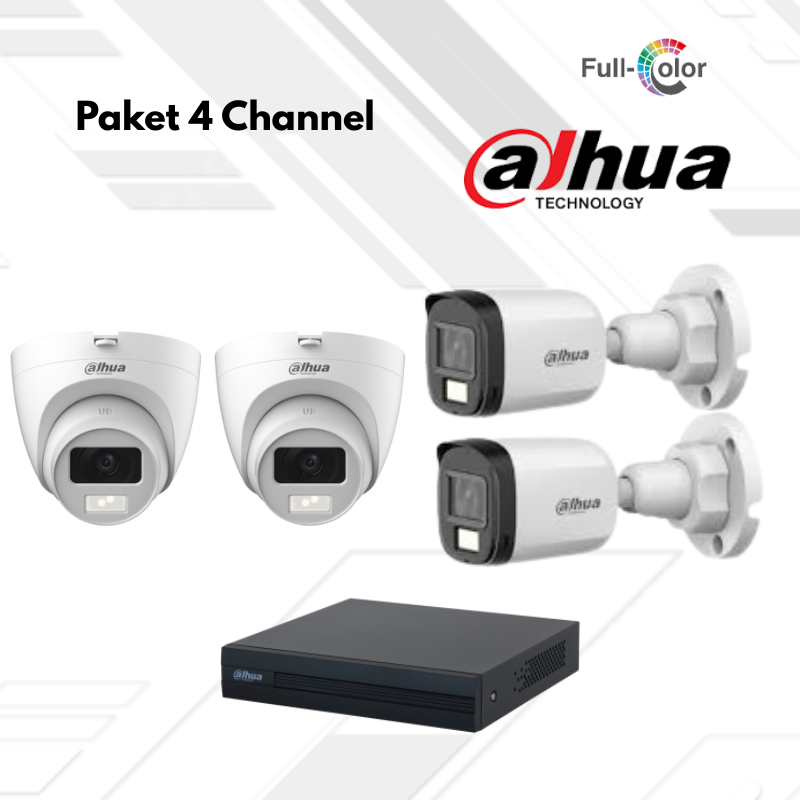 Paket CCTV Dahua Full Color 4 Channel