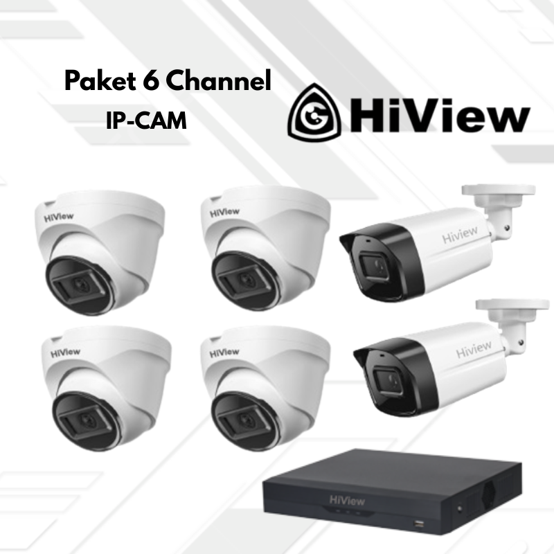 Paket CCTV HiView Ip Camera 6 Channel