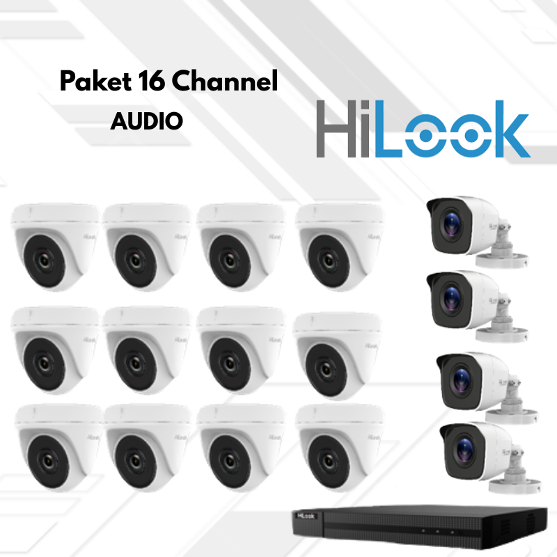 Paket CCTV HiLook Audio 16 Channel