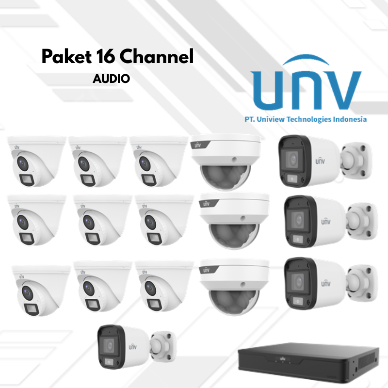 Paket CCTV UNV Audio 16 Channel