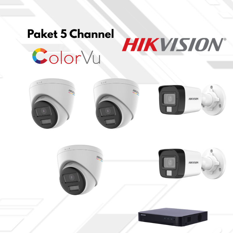 Paket CCTV HikVision Full Color 5 Channel