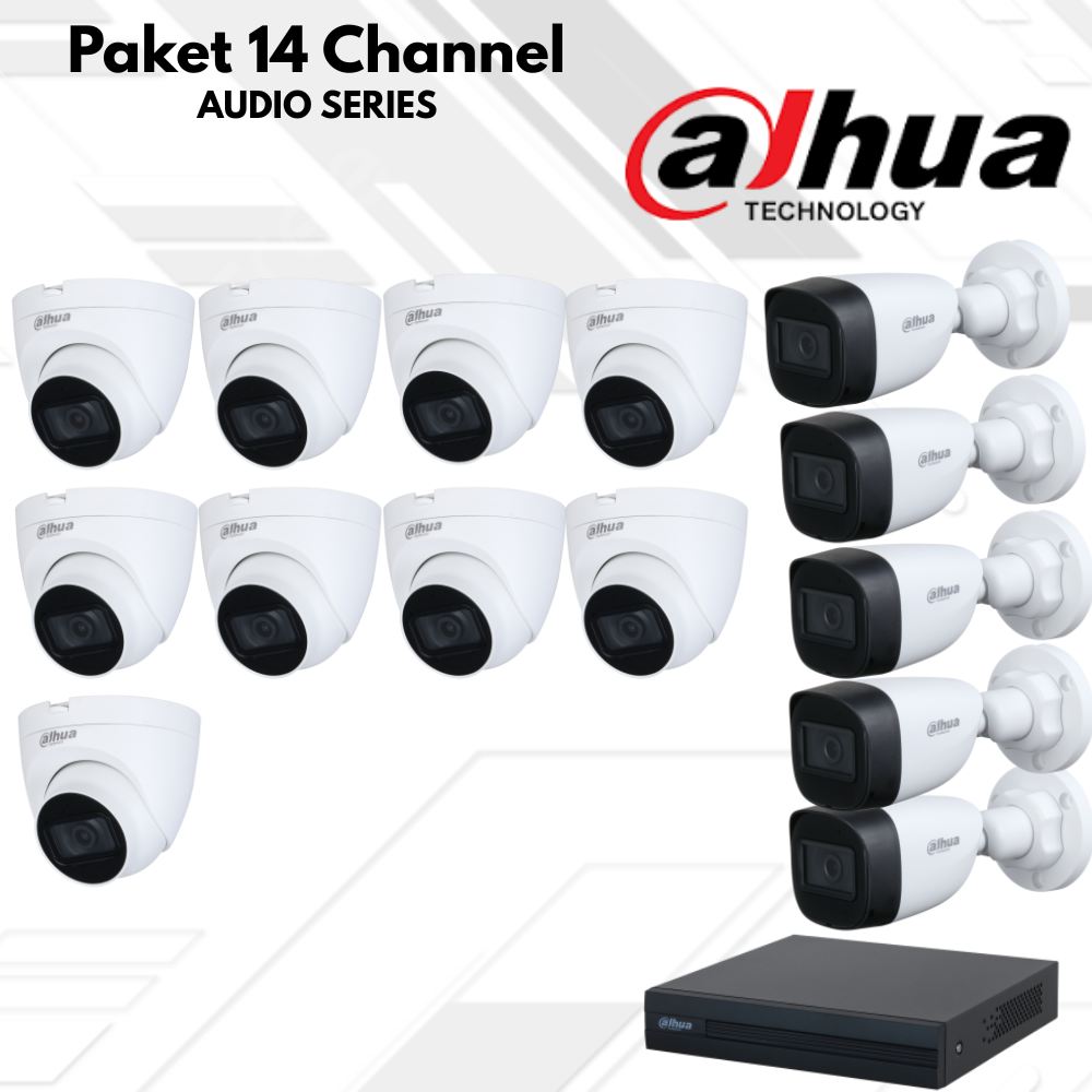 Paket CCTV Dahua Audio 14 Channel