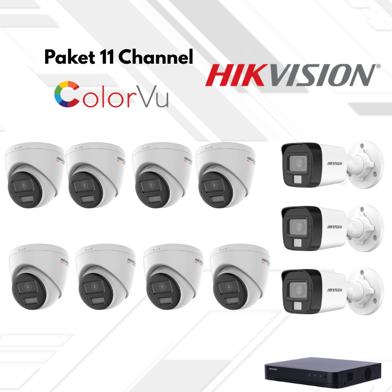 Paket CCTV HikVision Full Color 11 Channel