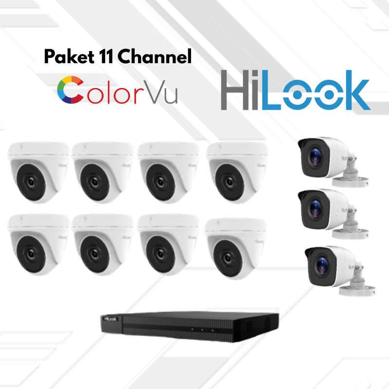 Paket CCTV HiLook FullColor 11 Channel