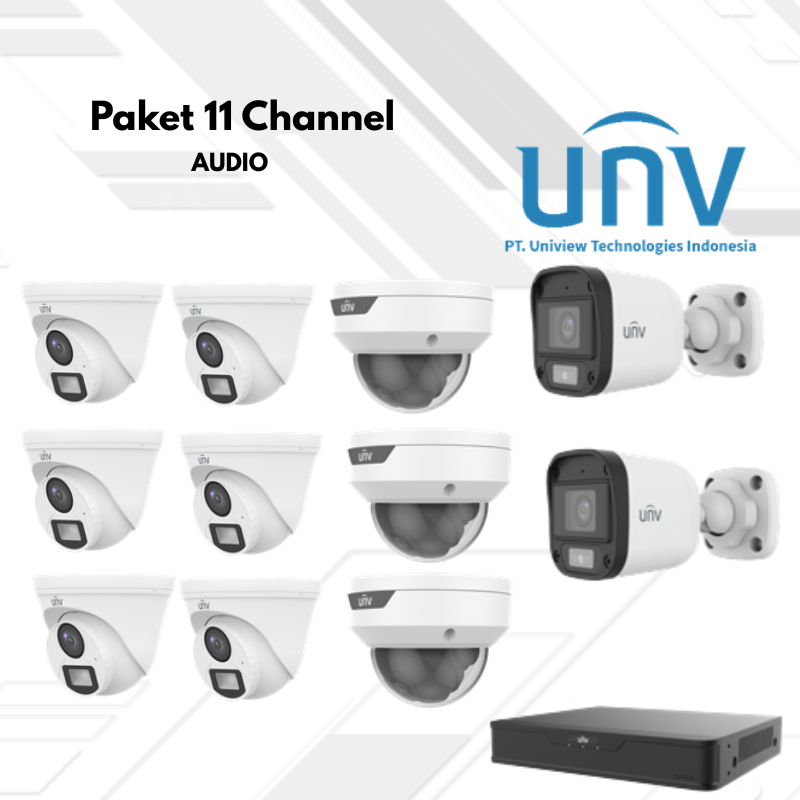Paket CCTV UNV Audio 11 Channel
