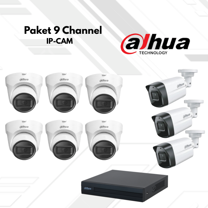 Paket CCTV Dahua IP Camera 9 Channel