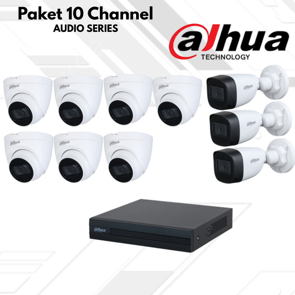Paket CCTV Dahua Audio 10 Channel