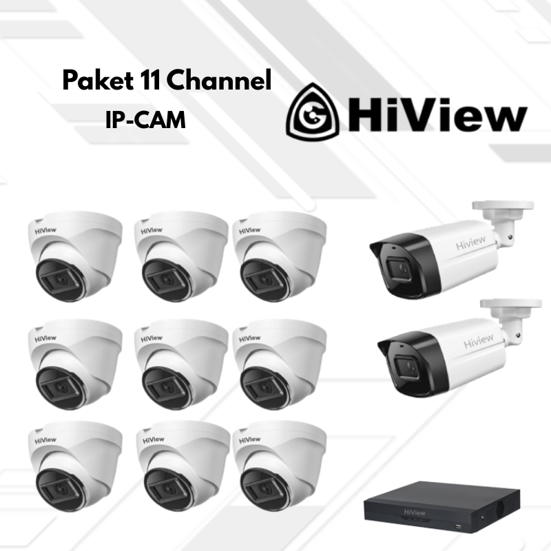 Paket CCTV HiView Ip Camera 11 Channel